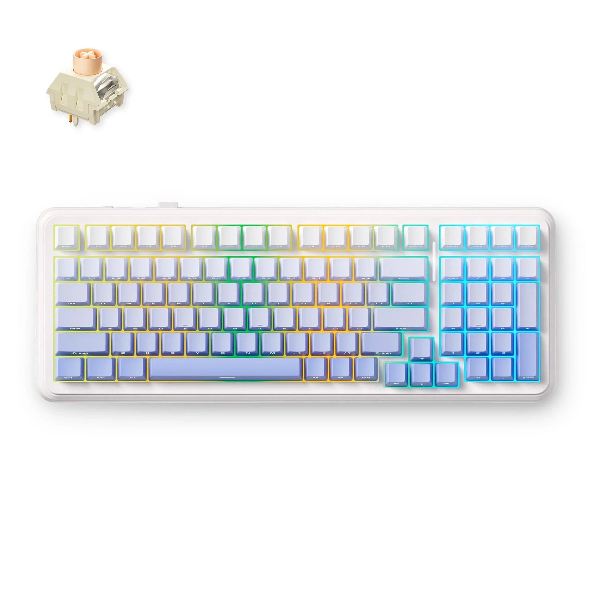 MCHOSE Official Glacier Gradient / Icy Creamsicle Switch MCHOSE K99 V2 Wireless Gasket Mount Mechanical Keyboard