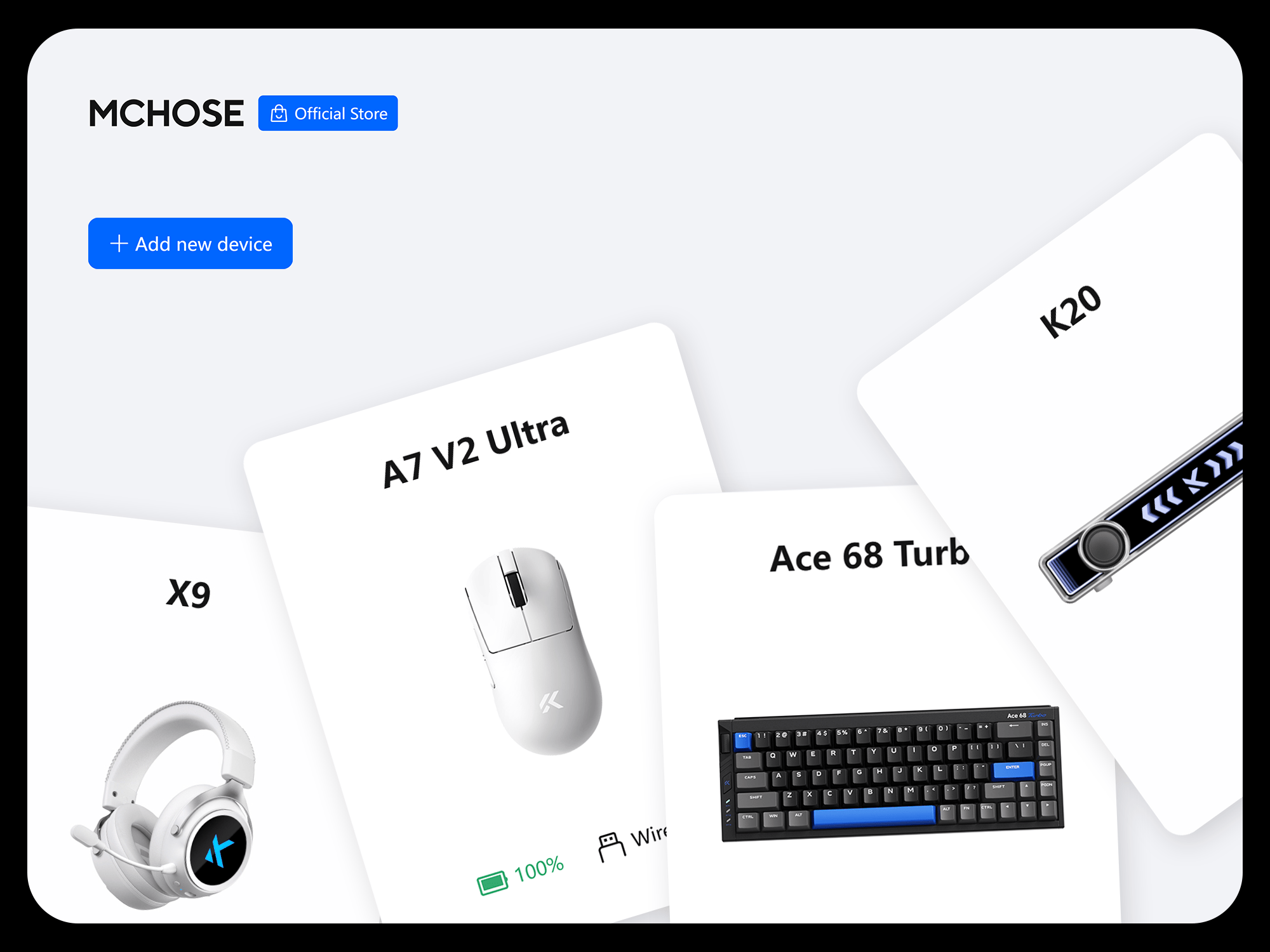 Ace 68 Turbo hot swap keyboard MCHOSE HUB support