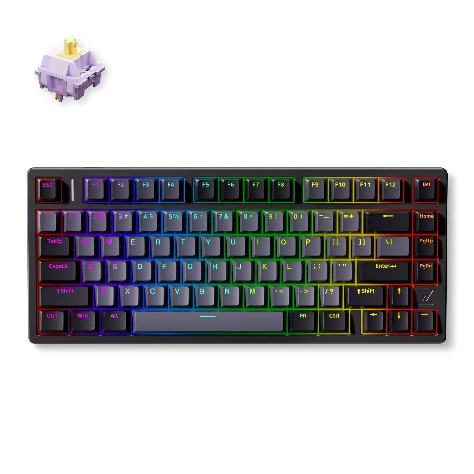 MCHOSE Official Keyboard Black / Hyacinth Switch MCHOSE Z75 Metal Top Cover Mechanical Gaming Keyboard