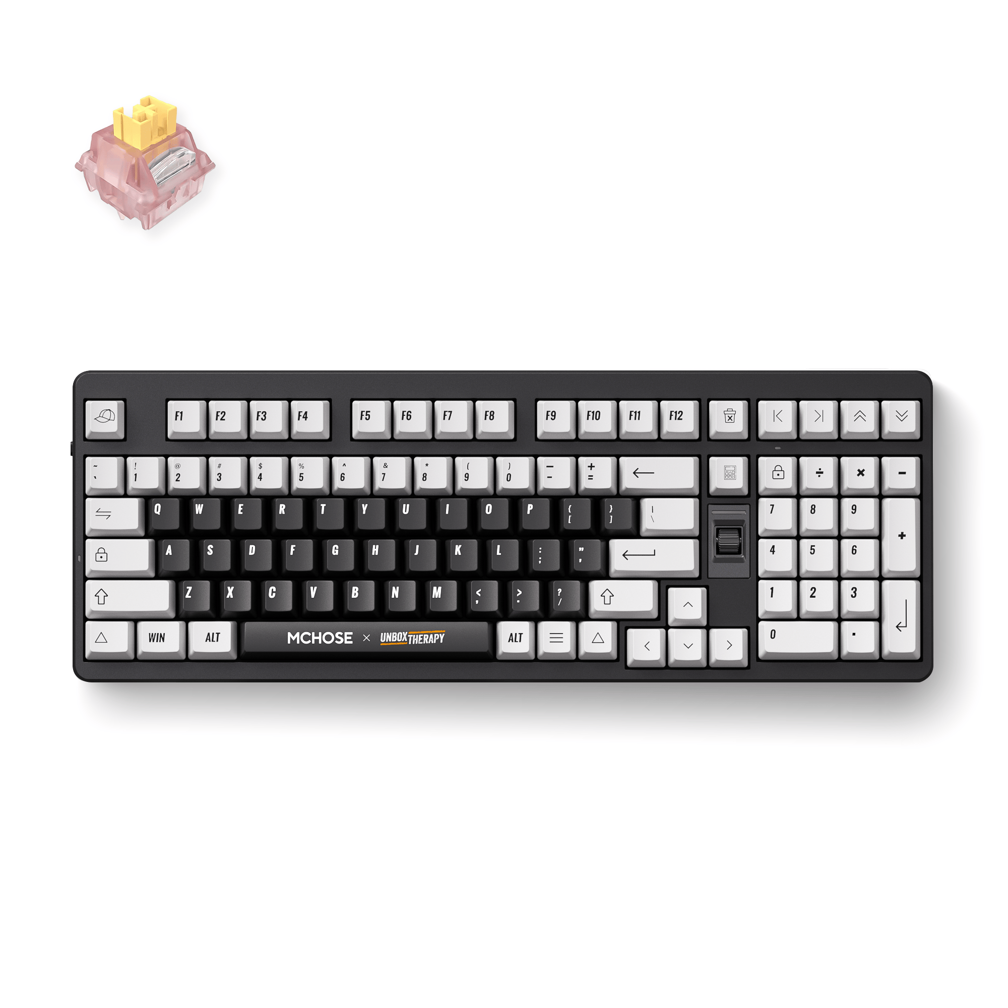 MCHOSE Official Keyboard Classic Therapy / Silent Peach V3 Switch MCHOSE x Unbox Therapy - UT98 Mechanical Keyboard