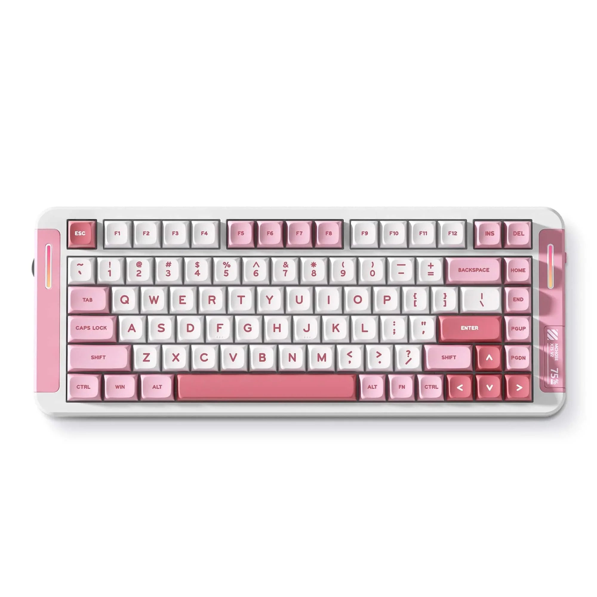 MCHOSE Official Keyboard Pink / Whale Sea Switch MCHOSE X75 V2 Custom Mechanical Keyboard for Office & Gaming