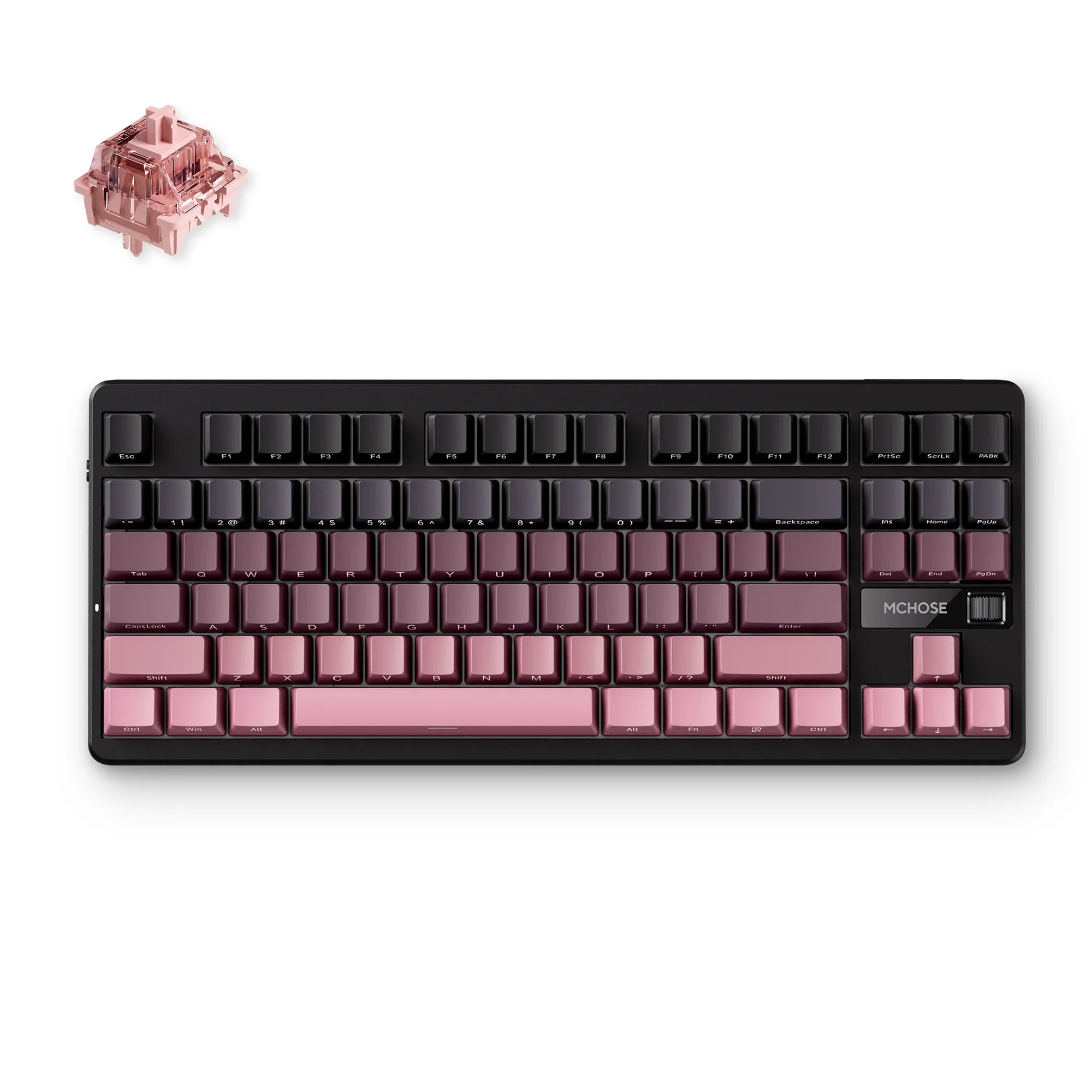 MCHOSE Official Keyboards Black Pink / Blazing Flame Switch MCHOSE G87 Wireless Gasket Mount Custom Mechanical Keyboard