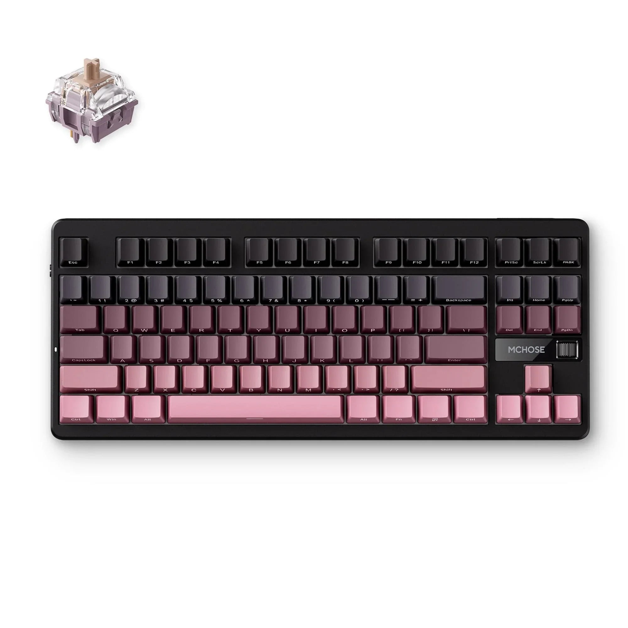 MCHOSE Official Keyboards Black Pink / Speed Gold Switch V2 MCHOSE G87 Wireless Gasket Mount Custom Mechanical Keyboard