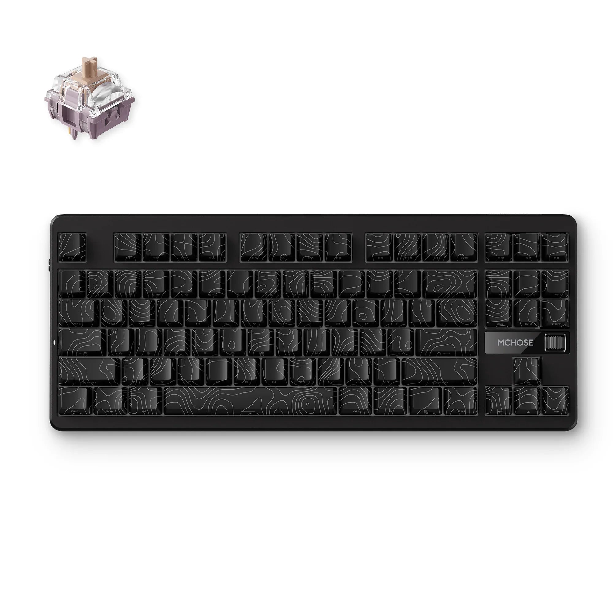 MCHOSE Official Keyboards Black Topographic / Speed Gold Switch V2 MCHOSE G87 Wireless Gasket Mount Custom Mechanical Keyboard
