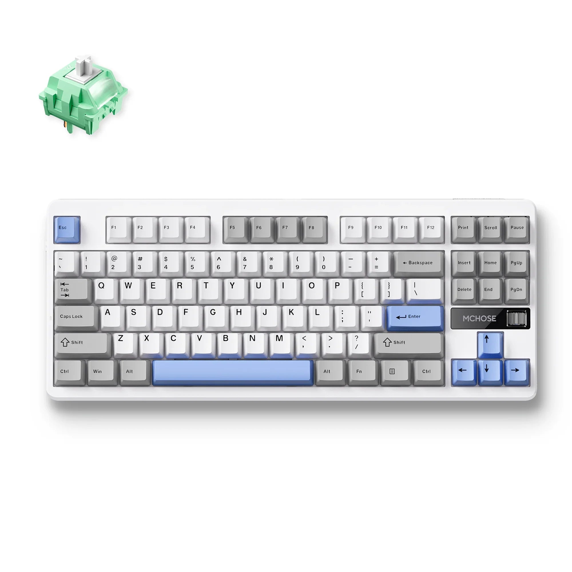 MCHOSE Official Keyboards Retro Blue / Cabbage Tofu Switch V2 MCHOSE G87 Wireless Gasket Mount Custom Mechanical Keyboard