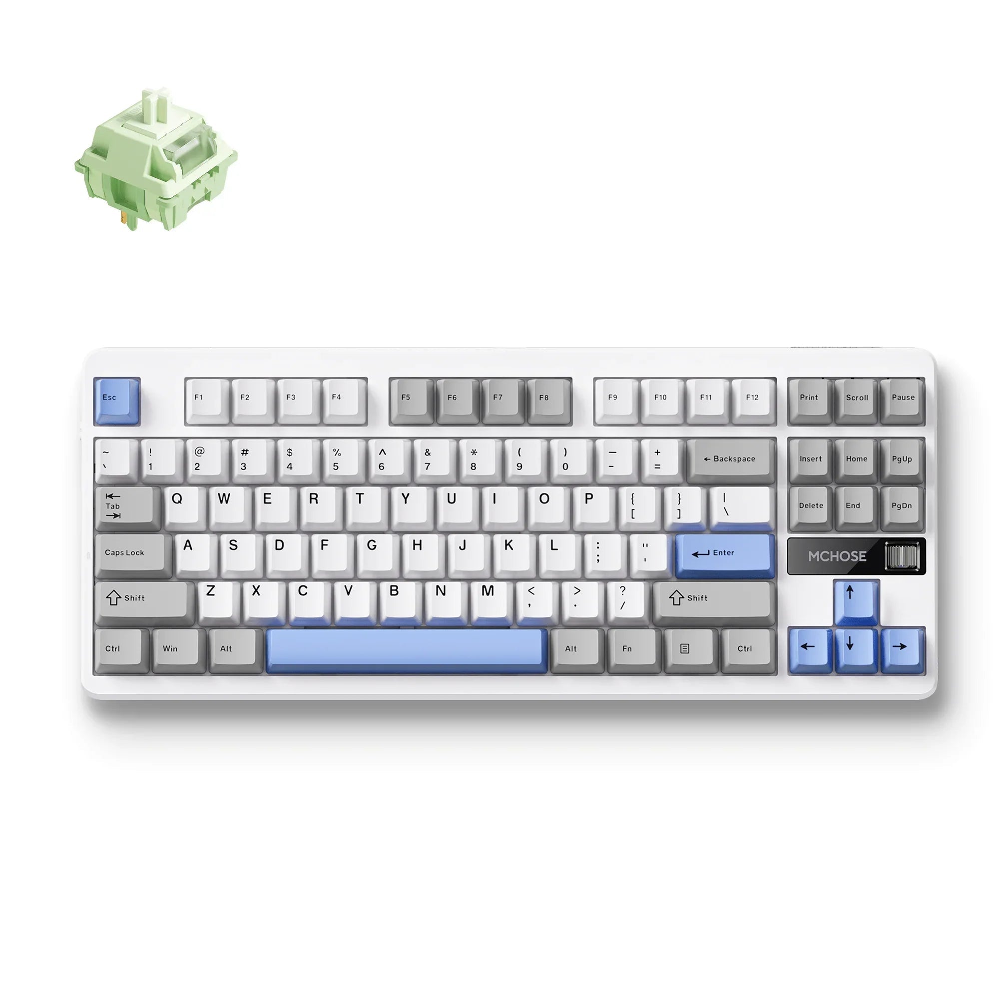 MCHOSE Official Keyboards Retro Blue / Matcha Latte Switch MCHOSE G87 Wireless Gasket Mount Custom Mechanical Keyboard
