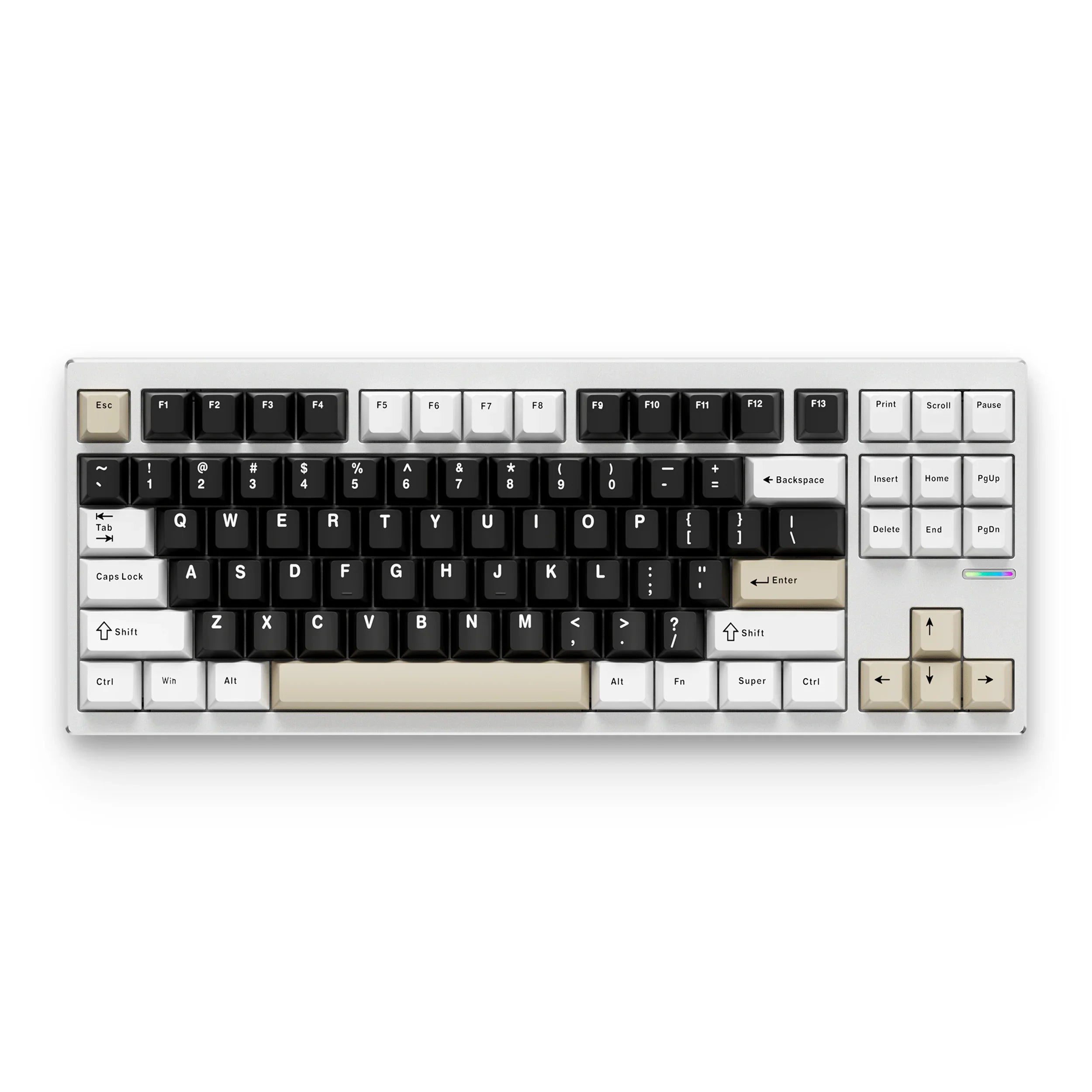 自作キーボード MTMH87 87% Keyboard E-white MCHOSE GX87S Aluminum Custom Mechanical Keyboard