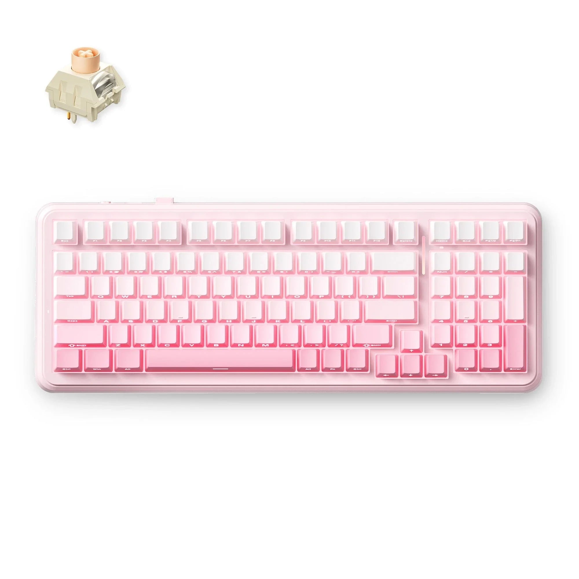 MCHOSE Official Pink Gradient / Icy Creamsicle Switch MCHOSE K99 V2 Wireless Gasket Mount Mechanical Keyboard