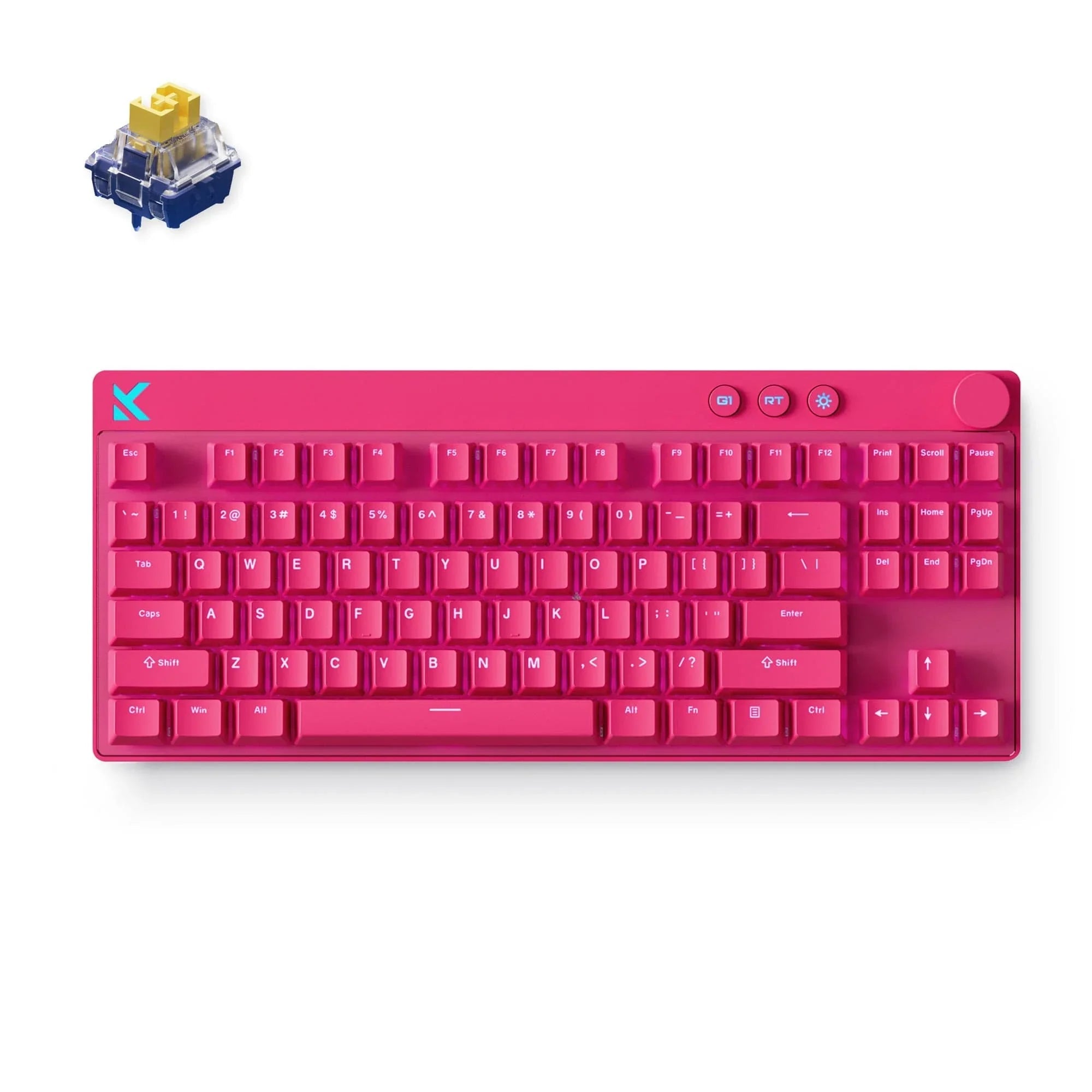 MCHOSE Official Rose Red / Apollo Magnetic Switch MCHOSE Mix 87 Hall Effect Magnetic Switch Gaming Keyboard